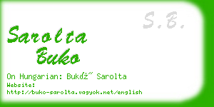 sarolta buko business card